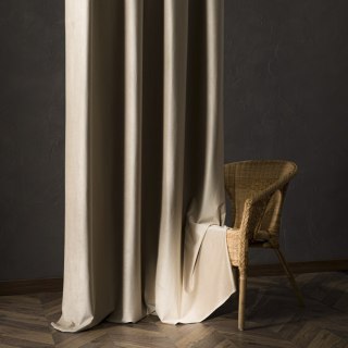 BLACKOUT VELVET Zasłona gotowa na przelotkach, szerokość 140cm x wysokość 240cm, kolor 001 ciemny beżowy BLAVEL/ZGP/001/140240/1