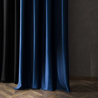 BLACKOUT VELVET Zasłona gotowa na przelotkach, szerokość 140cm x wysokość 240cm, kolor 011 granatowy BLAVEL/ZGP/011/140240/1
