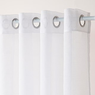 ETAMINA Firana gotowa na srebrnych przelotkach, szerokość 300 x wysokość 250cm, kolor 001 biały ETAMIN/FGP/001/300250/1