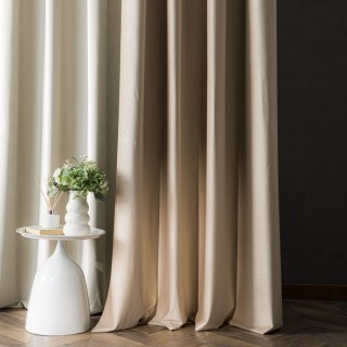 BLACKOUT VELVET Zasłona gotowa na przelotkach, szerokość 140cm x wysokość 240cm, kolor 003 jasny beżowy BLAVEL/ZGP/003/140240/1