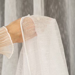 Firanka fantazyjna z ołowianką, wysokość 300cm, kolor 002 kremowy 017508/OLO/002/000300/1