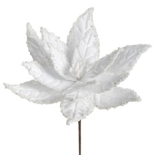 KWIAT ŚWIĄTECZNY 312 O 30 CM BIAŁY