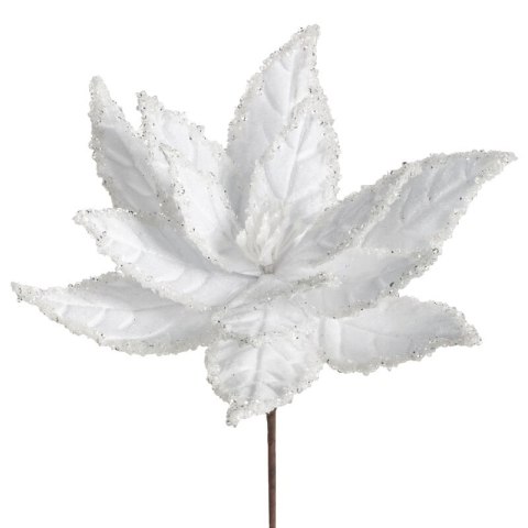 KWIAT ŚWIĄTECZNY 312 O 30 CM BIAŁY