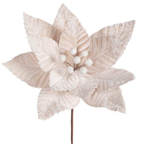 KWIAT ŚWIĄTECZNY 314 O 32 CM KREMOWY
