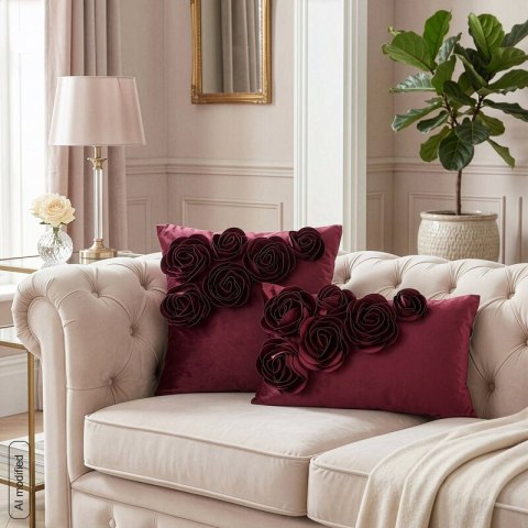 POSZEWKA FLORES 1 30 X 50 CM BURGUNDOWY
