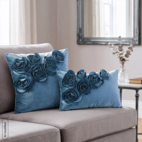 POSZEWKA FLORES 1 30 X 50 CM CIEMNONIEBIESKI