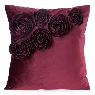 POSZEWKA FLORES 1 45 X 45 CM BURGUNDOWY