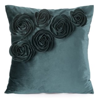 POSZEWKA FLORES 1 45 X 45 CM CIEMNOMIĘTOWY