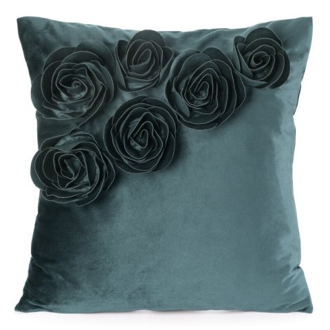 POSZEWKA FLORES 1 45 X 45 CM CIEMNOMIĘTOWY