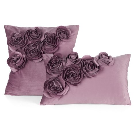 POSZEWKA FLORES 1 45 X 45 CM CIEMNORÓŻOWY