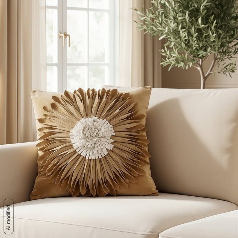 POSZEWKA FLORES 3 45 X 45 CM MIODOWY