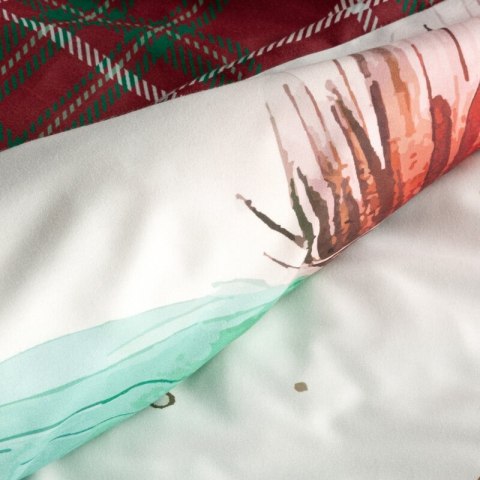 ŚWIĄTECZNY KOMPLET POŚCIELI CUDDLE 160 X 200 CM BRĄZOWY