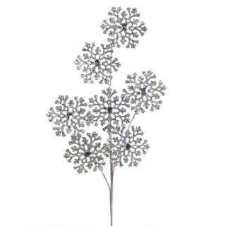 GAŁĄZKA ŚWIĄTECZNA DEKORACYJNA 275 73 CM SREBRNY