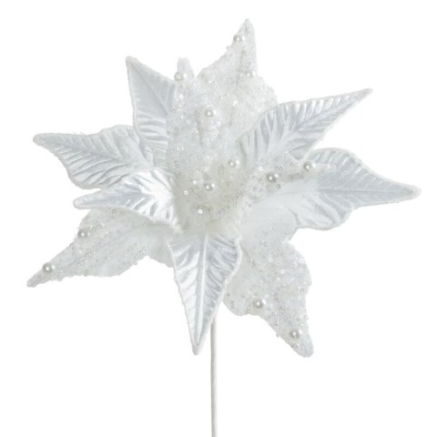 KWIAT ŚWIĄTECZNY 289 O 30 CM BIAŁY