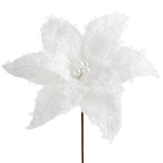 KWIAT ŚWIĄTECZNY 297 O 28 CM BIAŁY