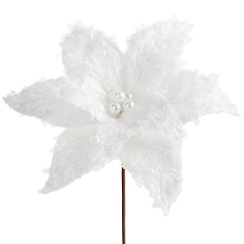 KWIAT ŚWIĄTECZNY 297 O 28 CM BIAŁY