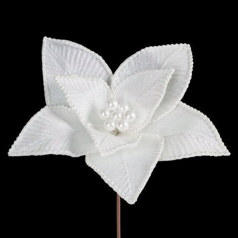 KWIAT ŚWIĄTECZNY 300 O 25 CM BIAŁY