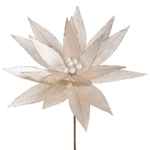 KWIAT ŚWIĄTECZNY 302 O 31 CM JASNOBEŻOWY