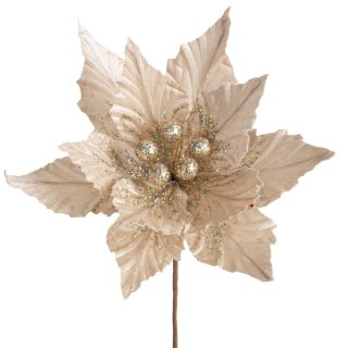KWIAT ŚWIĄTECZNY 306 O 24 CM JASNOBEŻOWY