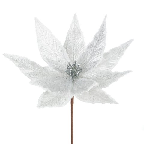 KWIAT ŚWIĄTECZNY 321 O 30 CM BIAŁY