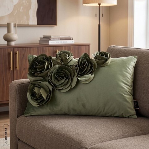 POSZEWKA FLORES 1 30 X 50 CM OLIWKOWY