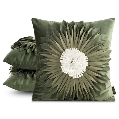 POSZEWKA FLORES 3 45 X 45 CM OLIWKOWY