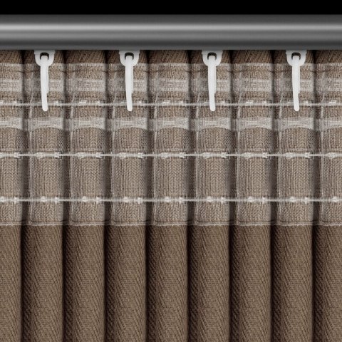 ZASŁONA GOTOWA OLENA NA TAŚMIE 140 X 270 CM BRĄZOWY