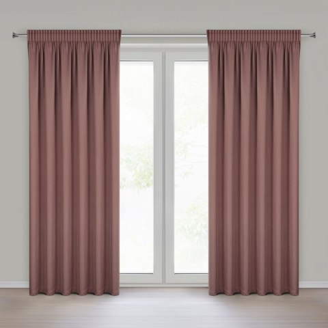 ZASŁONA GOTOWA OLENA NA TAŚMIE 140 X 270 CM CIEMNORÓŻOWY
