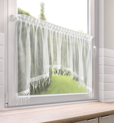 FIRANA GOTOWA MANUELA NA TAŚMIE 150 X 70 CM BIAŁY