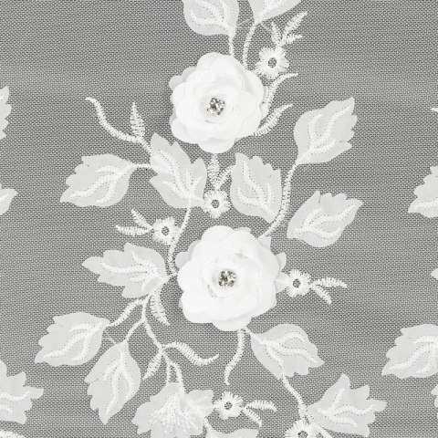 FIRANA GOTOWA ROSIE 4 NA TAŚMIE 150 X 70 CM BIAŁY
