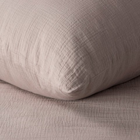 KOMPLET POŚCIELI MUSLIN 160 X 200 CM PUDROWY