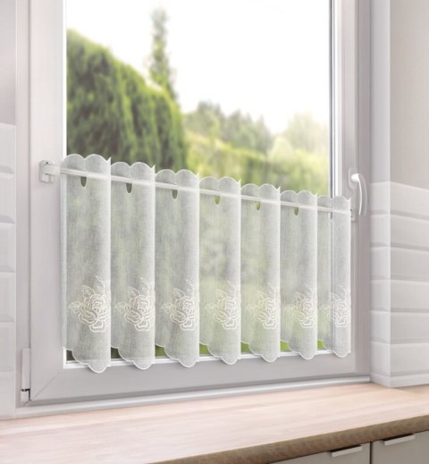FIRANA GOTOWA ELSIE 145 X 40 CM BIAŁY