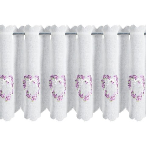 FIRANA GOTOWA LAVENDER 145 X 40 CM BIAŁY