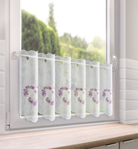 FIRANA GOTOWA LAVENDER 145 X 40 CM BIAŁY