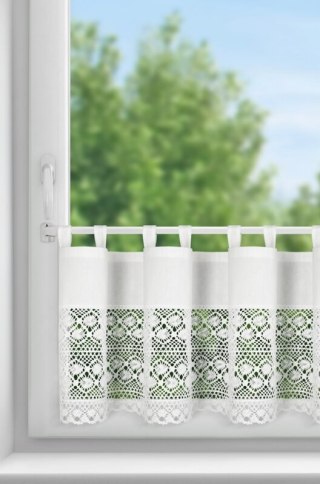 FIRANA GOTOWA VALENTINA NA SZELKACH 150 X 45 CM BIAŁY