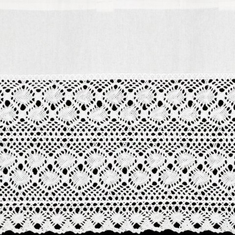 FIRANA GOTOWA VALENTINA NA SZELKACH 150 X 45 CM BIAŁY