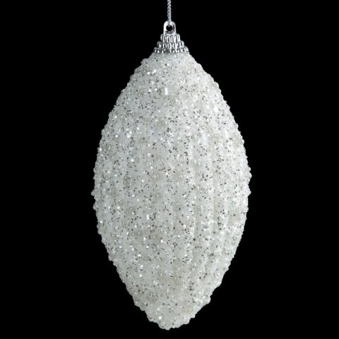 BOMBKA CHOINKOWA 7 X 14 CM BIAŁY