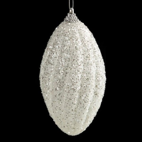 BOMBKA CHOINKOWA 7 X 15 CM BIAŁY