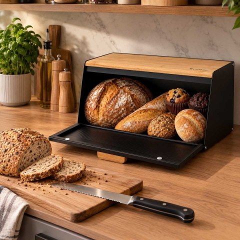 CHLEBAK POJEMNIK NA PIECZYWO DWUSTRONNY E-6091 CZARNY