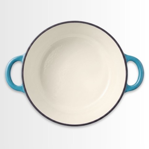 EMALIOWANY GARNEK ŻELIWNY 22cm 3L HAGE LAZUR