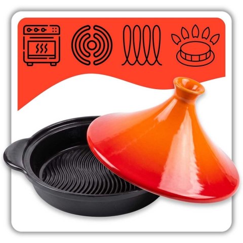 GARNEK MAROKAŃSKI TADŻIN TAGINE ŻELIWNY 27cm HAGE