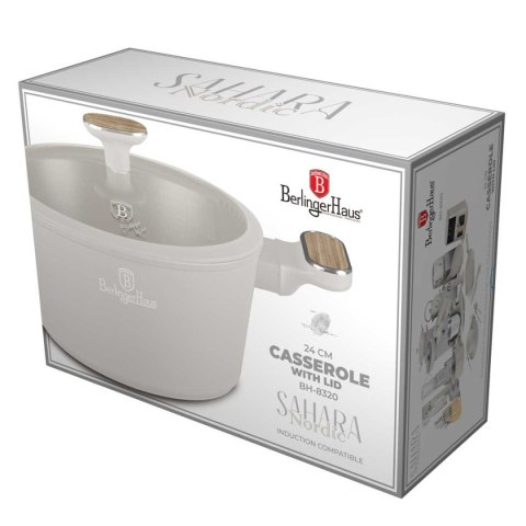 GARNEK TYTANOWY Z POKRYWĄ 24cm BERLINGER HAUS BH-8320 SAHARA NORDIC