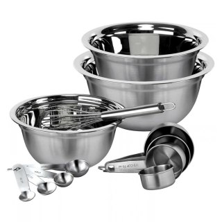 KOMPLET STALOWYCH MISEK KUCHENNYCH 18/22/26 cm MIARKI KINGHOFF KH-2076