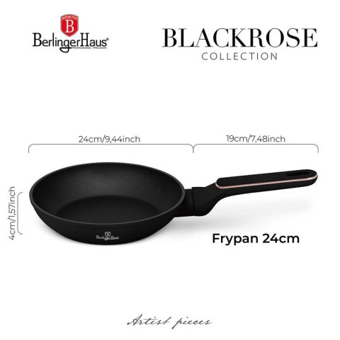 PATELNIA TYTANOWA 24cm BERLINGER HAUS BH-8346 BLACK ROSE