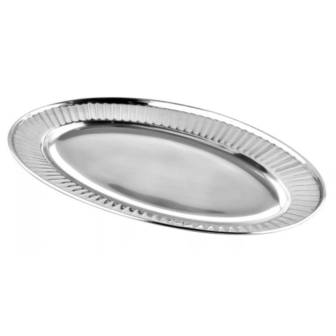 STALOWA TACA OWALNA DO SERWOWANIA 30cm KINGHOFF KH-2073