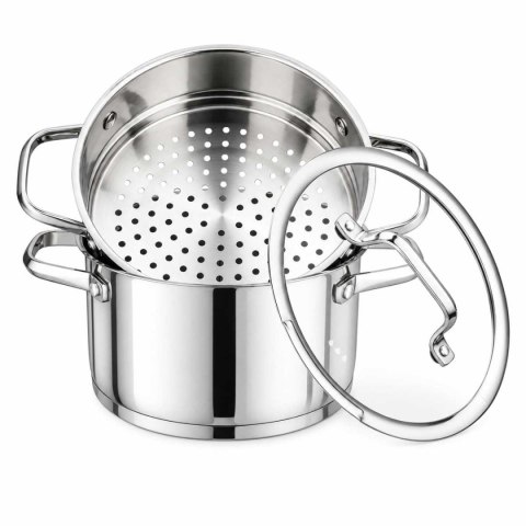 GARNEK STALOWY NA PARĘ 20cm 3 ELEMENTOWY VCASA VC-90117 AMARA