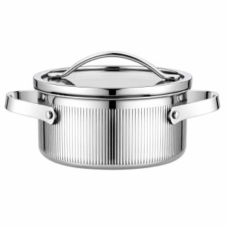 GARNEK STALOWY Z POKRYWĄ 16cm 1,5L VCASA VC-90122 VELORA