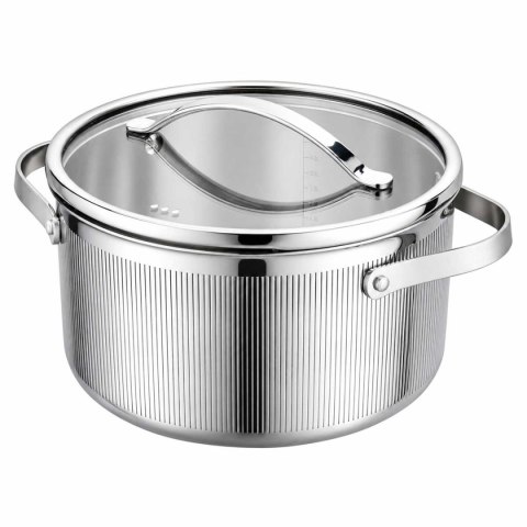 GARNEK STALOWY Z POKRYWĄ 16cm 1,5L VCASA VC-90122 VELORA
