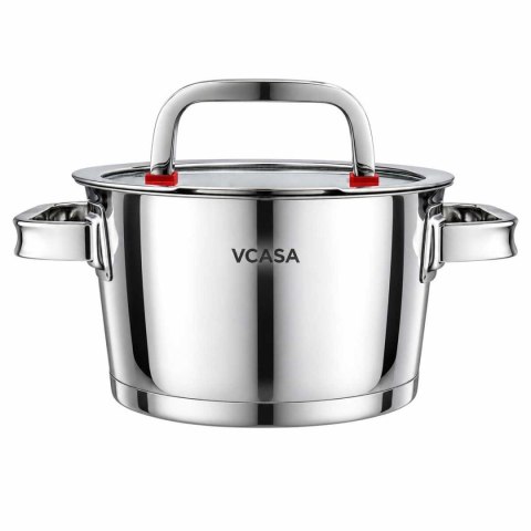GARNEK STALOWY Z POKRYWĄ 16cm 1,6L VCASA VC-90102 SIERRA