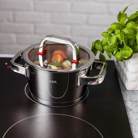 GARNEK STALOWY Z POKRYWĄ 16cm 1,6L VCASA VC-90102 SIERRA